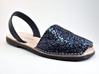 Menorquinas glitter azul marino