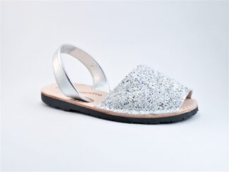 Menorquinas glitter blanco infantil