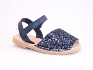 Menorquinas glitter azul velcro